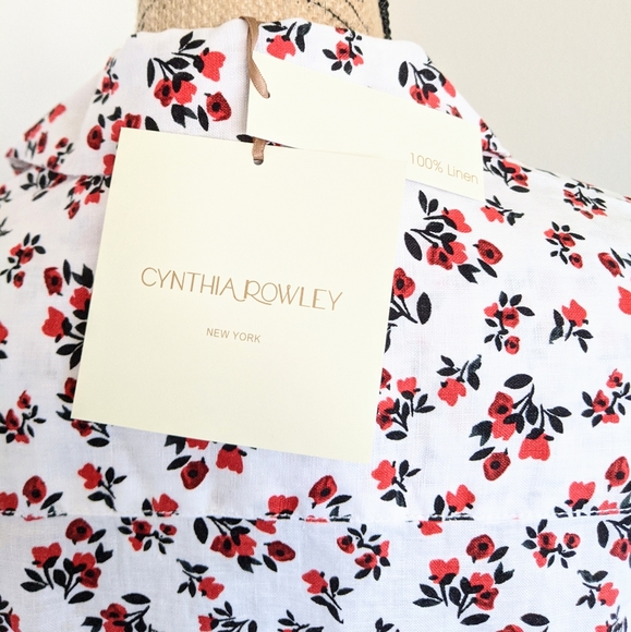 NWT Kentucky Floral Prairie Print Top Wood Buttons - Picture 6 of 8